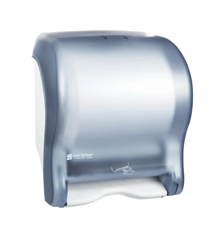 San Jamar T8000 Tear-N-Dry Essence Towel Dispenser, Fits 8" Wide Roll, 11-3/4" Width x 14-7/16" Height x 9-1/8" Depth, Arctic Blue