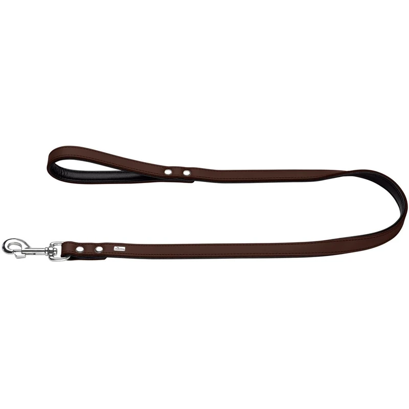 HUNTER Basic Dog Lead - Large - Brown Leather Leash