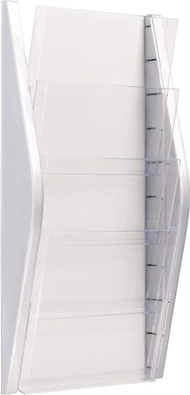 Helit H6270100 File Display with 4 Compartments A4 Clear/Silver