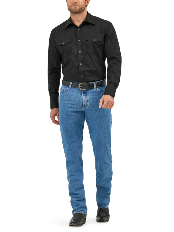 Wrangler Men's Premium Performance Cowboy Cut Regular Fit Jean, Stonewash, 32W x 34L