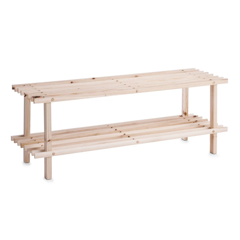 Zeller 13126 Shoe Shelf 2 Levels 80 x 26 x 29.5 Pine
