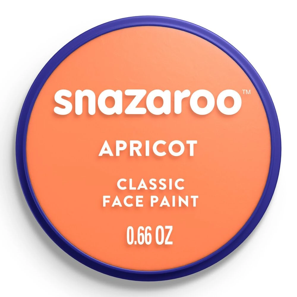 Snazaroo Classic Face and Body Paint for Kids and Adults, Apricot Colour, Water Based, Easily Washable, Non-Toxic, Makeup, Body Painting for Parties, for Ages 3+
