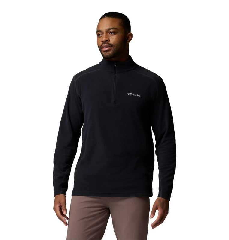 Columbia Men's Klamath Range Ii Half Zip Hiking Shirt, Black, M