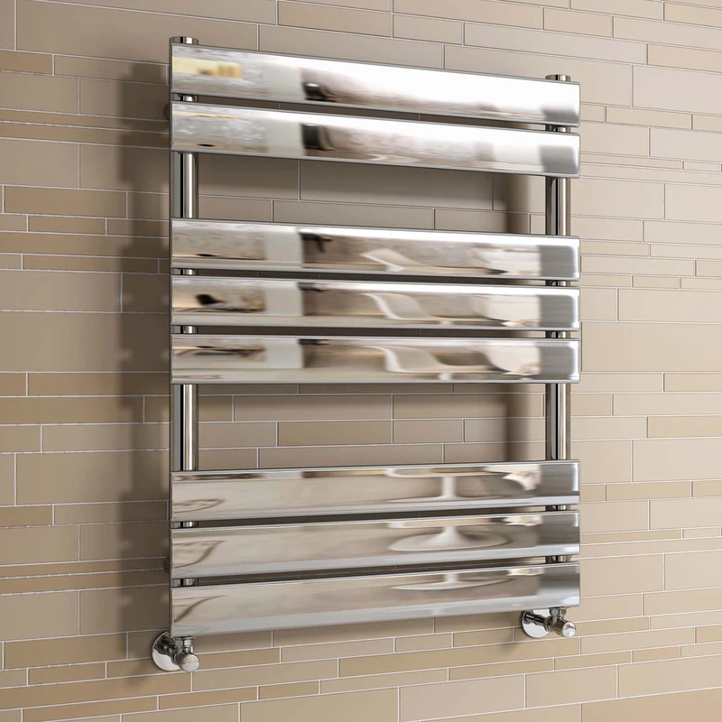 800x600mm Chrome Straight Towel Radiator Ladder Modern Bathroom RF800600