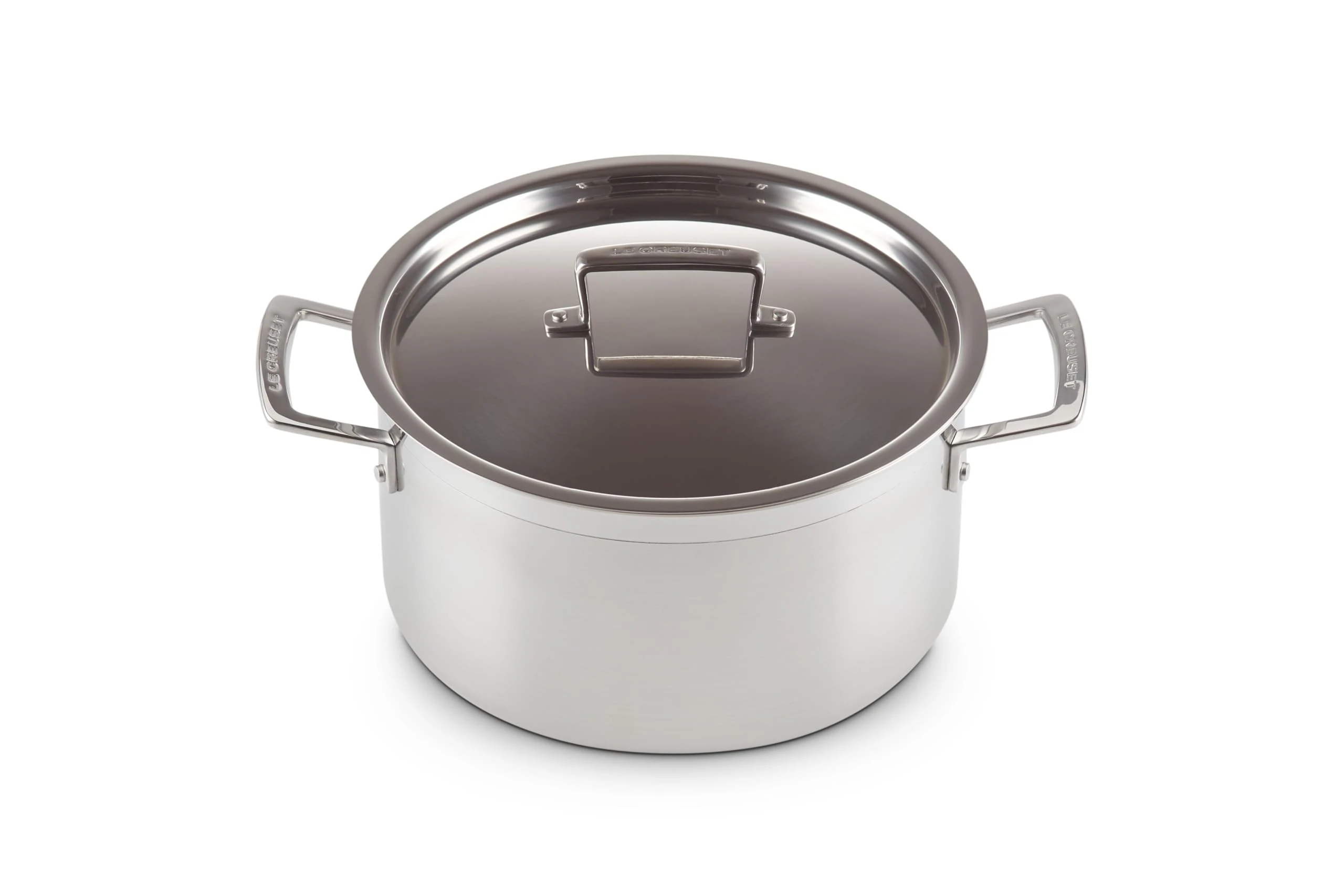Le Creuset 3-Ply Stainless Steel Deep Casserole with Lid, 24 x 13.3 cm, 96200624001000