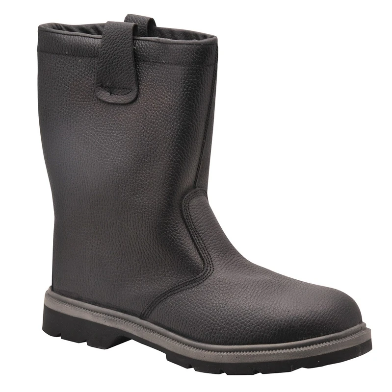 Portwest FW12BKR38 Steelite Rigger Boot, S1P CI HRO, Regular, Size: 38, Black
