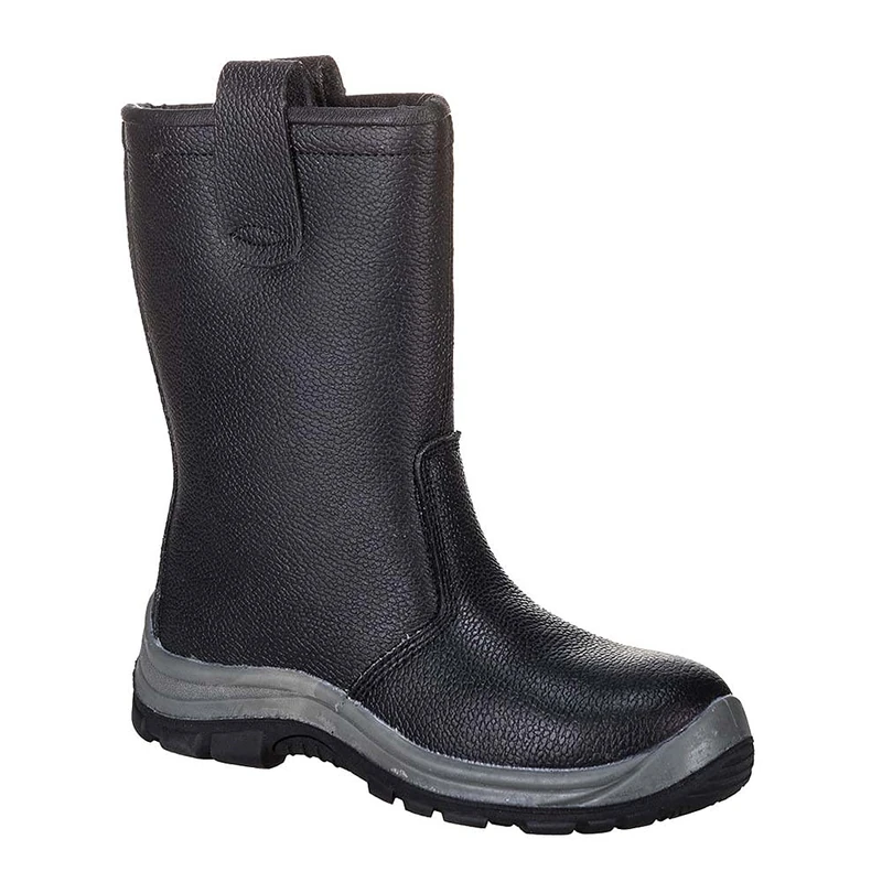 Portwest Steelite Rigger Boot S1P CI HRO, Size: 48, Colour: Black, FW12BKR48