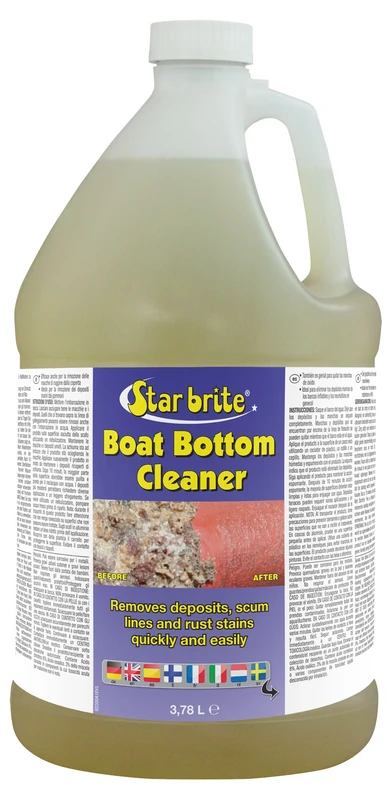 STAR BRITE Heavy Duty Boat Bottom Cleaner - Remove Deposits, Scum Lines & Rust Stains Quickly & Easily from Boat Hull - Safe for Fiberglass, Wood, Iron & Painted Surfaces