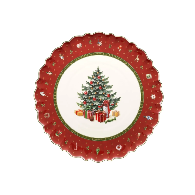 Villeroy & Boch Toy's Delight 33 cm Cake Plate, Red, Round