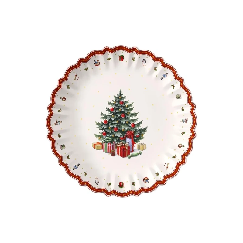 Villeroy & Boch Bowl, Porcelain, Multi Colour, Red, Large