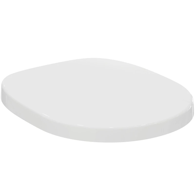 Ideal Standard Connect Toilet seat and Cover, Rounded Shape, Durable Toilet seat, Including Hinge Set for Easy Installation, Scratch-Resistant duroplast – White (365x430x50 mm)