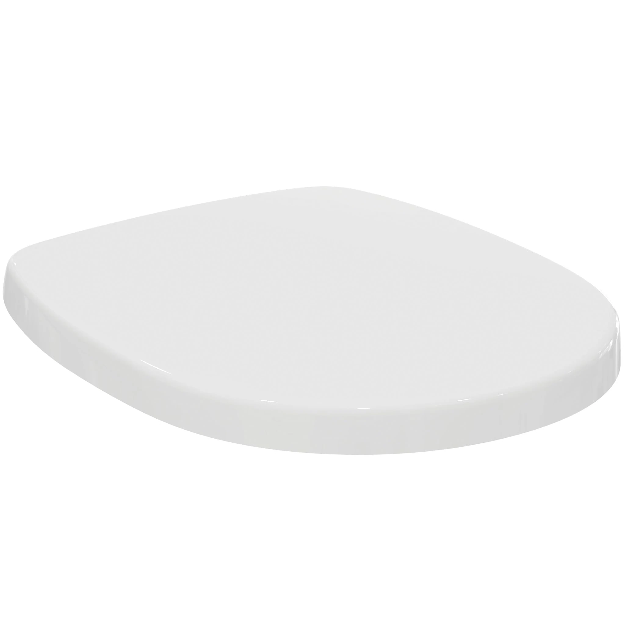 Ideal Standard – Connect Toilet seat, Wrapover Design, Round, with Soft-Close Mechanism, Quick-Release Function for Easy Cleaning, Made of Robust Duroplast, Glossy White