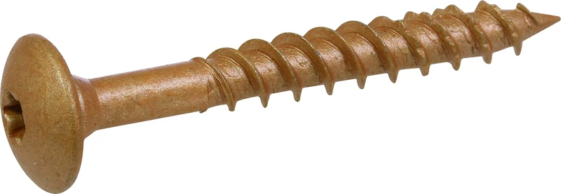 Power Pro 47872 Star Drive Construction Lag Screws Rust Protection for Outdoor Wood Projects, Ceramic Coated Bronze, 375 Pieces