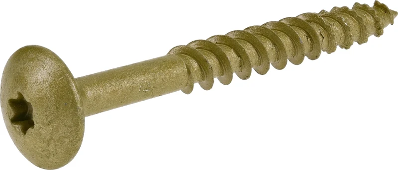 Power Pro 47874 Star Drive Construction Lag Screws Rust Protection for Outdoor Wood Projects, 5/16" x 2-1/2", 5lb Tub, Ceramic Coated Bronze, 175pcs