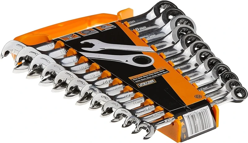 GearWrench 85597 Open End Ratcheting Metric Wrench Set, 12 Piece