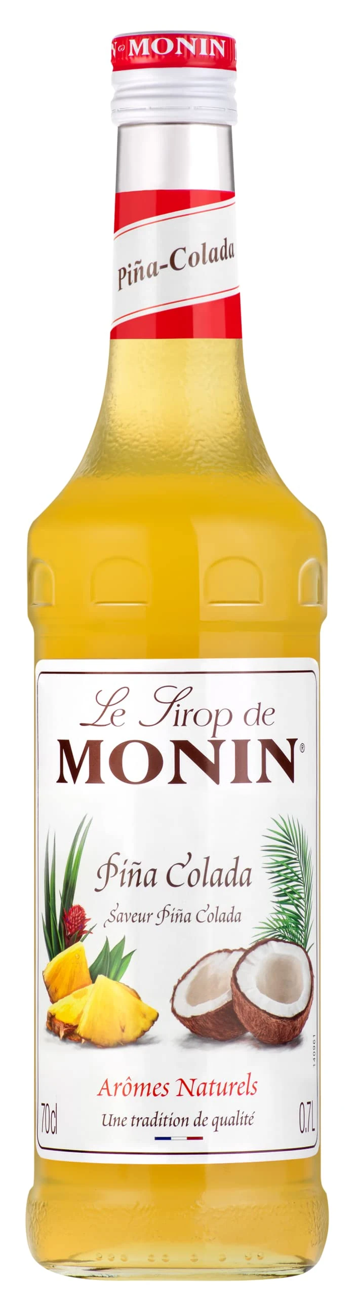 MONIN Premium Pina Colada Syrup 700ml for Cocktails and Mocktails. Vegan-Friendly, Allergen-Free, 100% Natural Flavours and Colourings. Perfect for Piña Coladas
