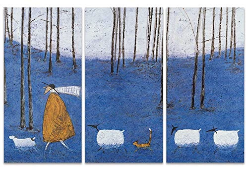 The Art Group "Tiptoe Through The Bluebells Sam Toft Canvas Print, Multi-Colour, 10 x 150 x 1.3 cm