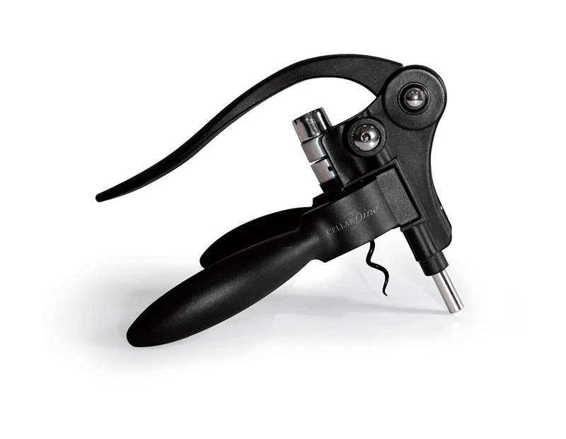 Cellardine Deluxe Lever Corkscrew - Bottle Opener - Professional Bar Corkscrew, Black, M - Image 1