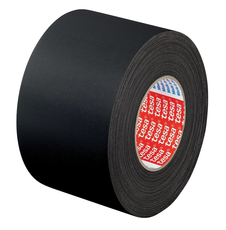 Tesa 04651-00508-00 "Premium" Cloth Tape, Black, 50 m x 50 mm