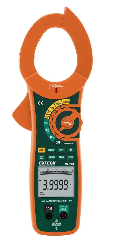 Extech MA1500 1500A True RMS AC/DC Clamp Meter and NCV