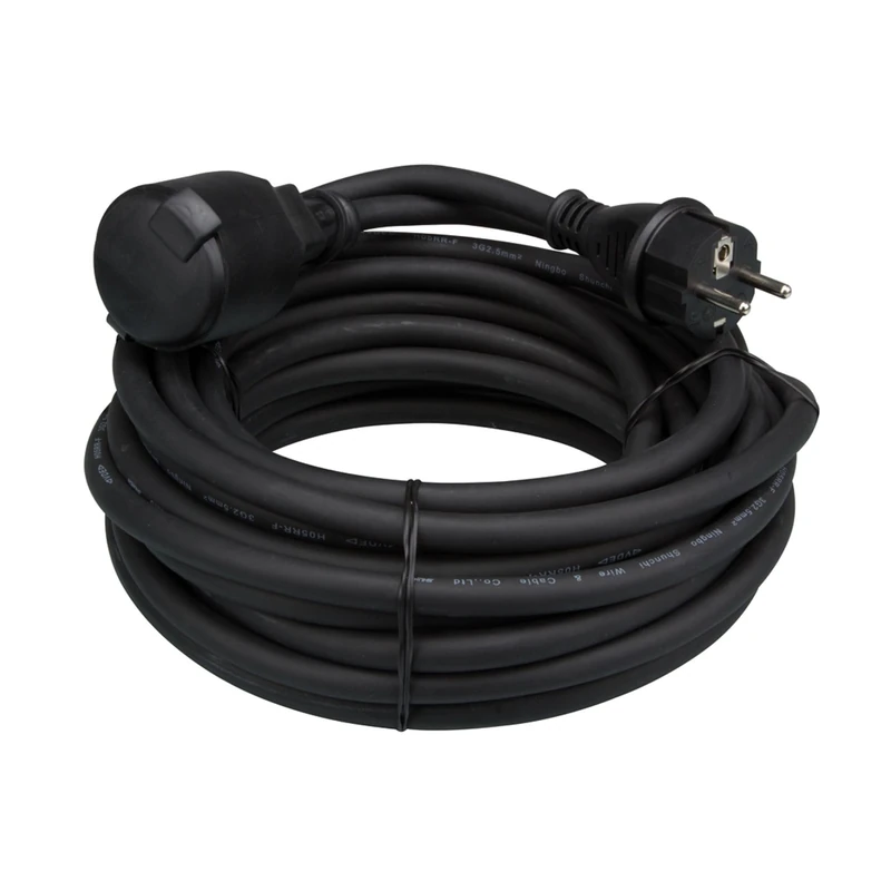 Perel ec10r25 Extension Cable, 3 G2.5, 10 m, Black Rubber