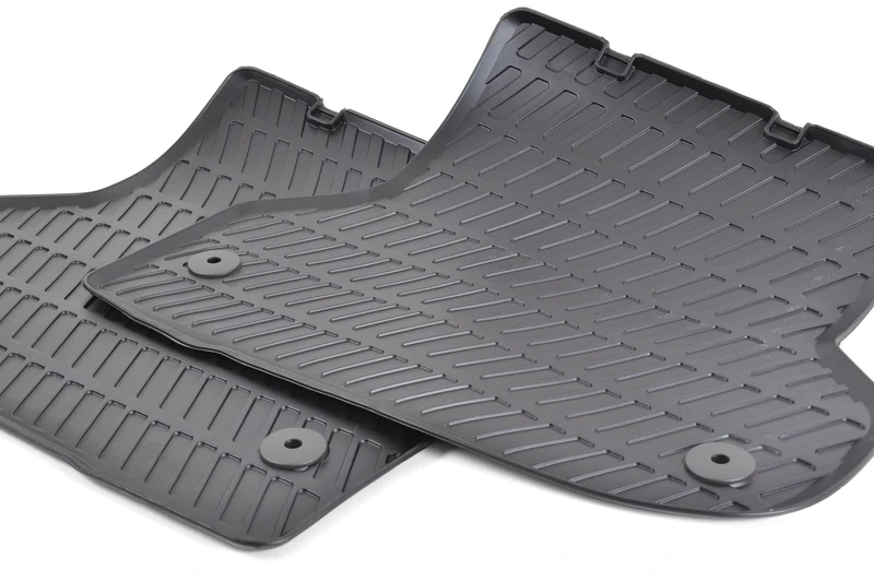 Audi 8P0 061 511 041 Rubber Floor Mats Rear Black Car Mats