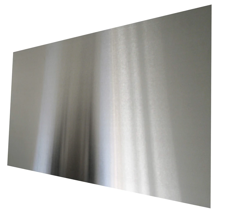 HOME IT® Stainless Steel Splashback 90x45 cm – Brushed Steel Wall Protector for Kitchen – Heat & Water Resistant – Easy Installation – 0.8 mm Thick