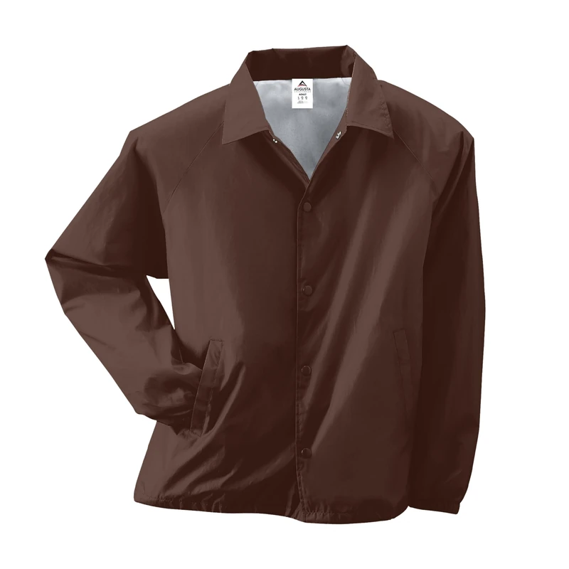 Augusta Sportswear Men's Nylon Coach's Jacket/Lined, Brown, XXL