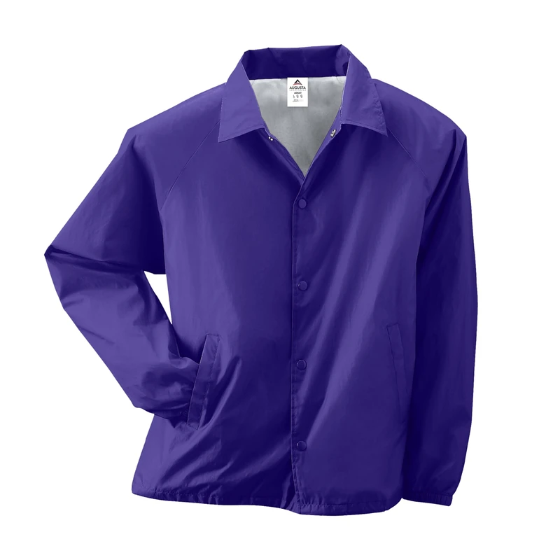 Augusta Sportswear Men's Nylon Coach's Jacket/Lined, Purple, L