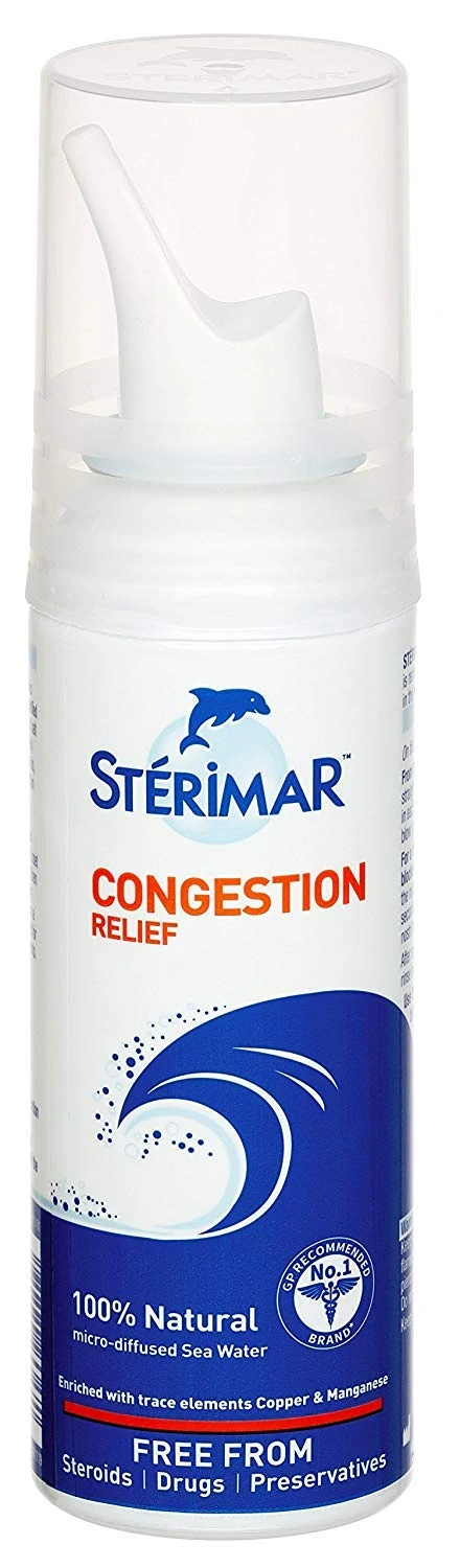 Sterimar Congestion Relief, Nasal Spray, Natural Sea Water Solution, 50 ml