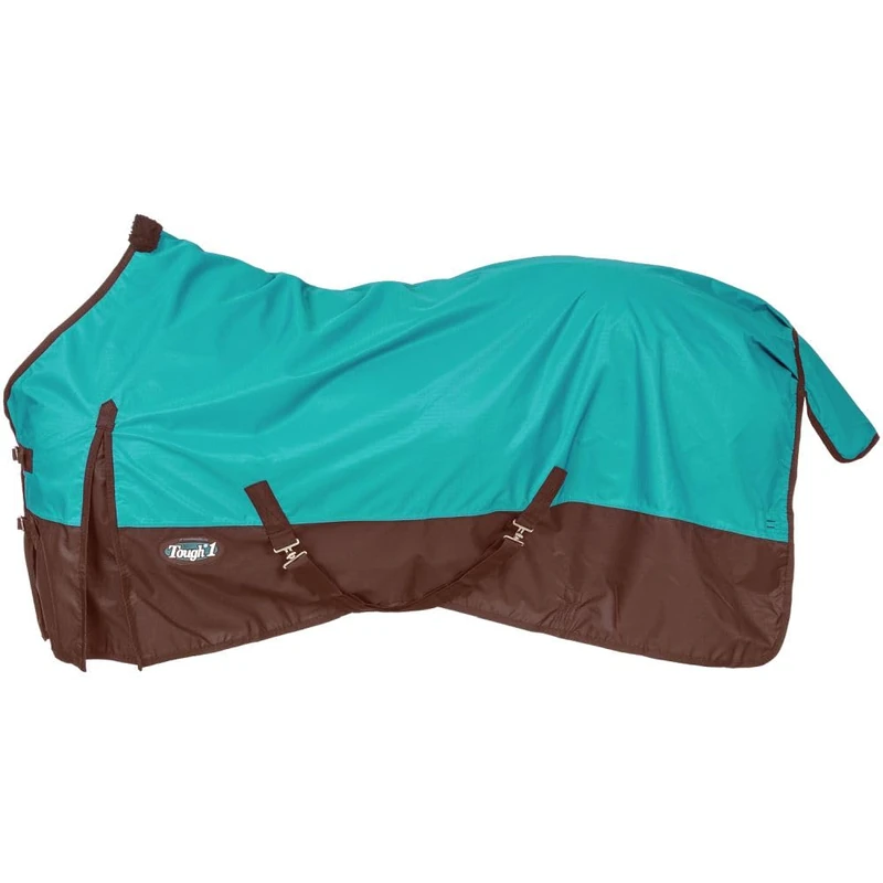 Tough 1 600 Denier Waterproof Horse Sheet, Turquoise/Brown, 81-Inch