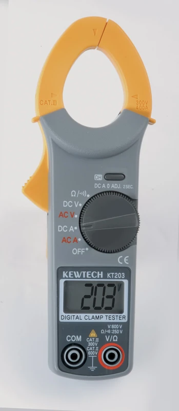 Kewtech KT203 Digital AC/DC Clamp Meter, 33 mm, 400/600V