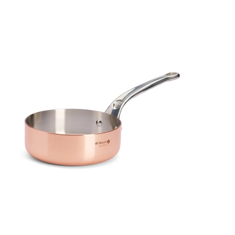 De Buyer 6230.16 Prima Matera Straight Sauté Pan with Magnetic Bottom, 16 cm Diameter