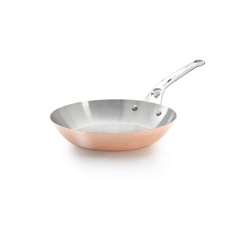 De Buyer 6224.24 Prima Matera Frying Pan with Magnetic Bottom and Stainless Steel Handle, 24 cm Diameter