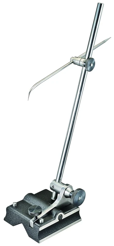 Starrett 57C Full-Sized Surface Gauge With Cast Iron Base, 12" Spindle Length, Base 3-3/4" Length And 3-3/8" Width