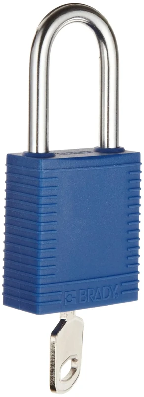 Nylon Security Padlock, 38.50mm x 86.50mm x 19.50mm, Blue, Pack of 6