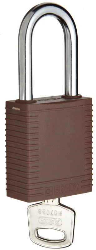 Lockout Nylon Padlock, 38mm x 44mm x 20mm, Brown, Pack of 6