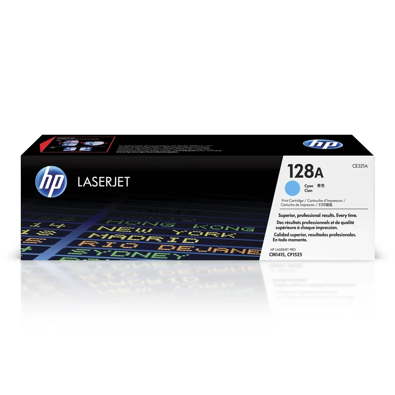HP CE321A 128A Original LaserJet Toner Cartridge, Cyan, Single Pack