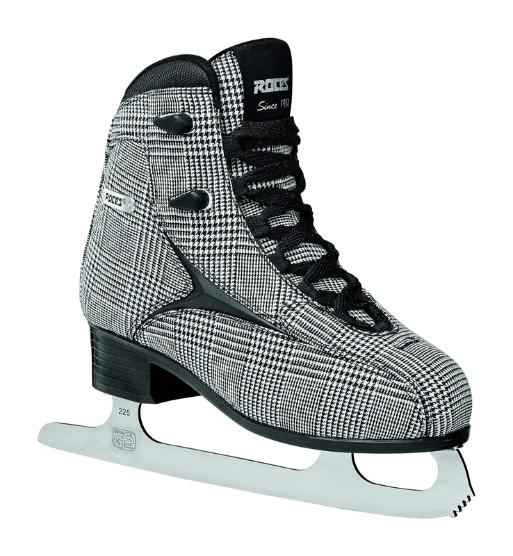 Roces BRITS Women's Ice Skates - black / white / silver check , 6 UK