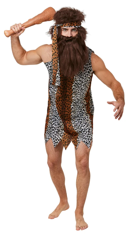 Rubie's Caveman Costume - Haunted House Collection - Brown