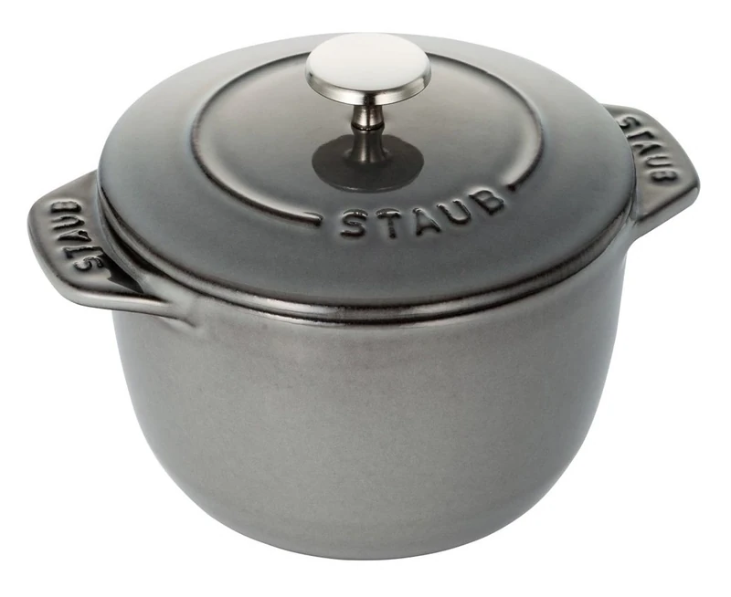 staub La Cocotte de Gohan 40509-702 "La Cocotte de Gohan Gray S 40509-702 Rice Pot, 1 Piece, Cast Iron Pot, Rice Cooker