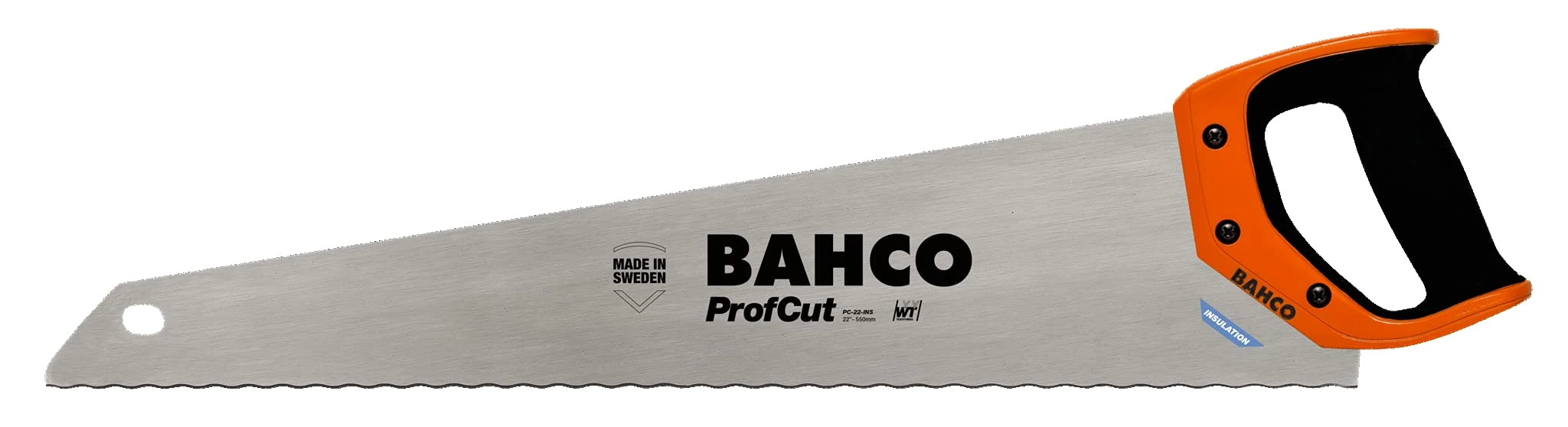 Bahco ProfCut Insulation Saw - Waved Toothing - low friction and creates less sawdust - (VCI) that will protect the saw from corrosion