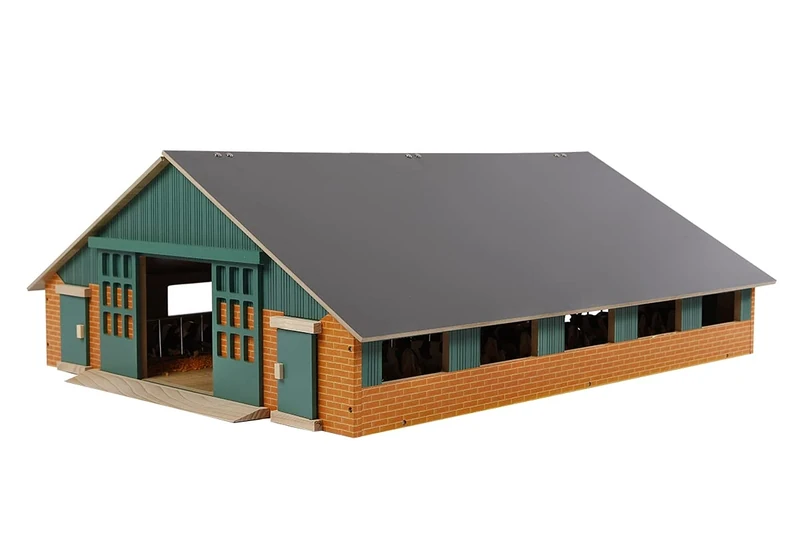 Unbekannt Kids Globe 610540 - Farm Stable 2 Rows, Scale 1:32 73 x 60 x 27 cm, Fits Siku