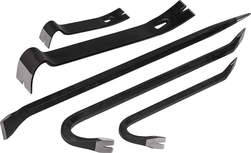 Roughneck ROU64965 Multi-Purpose Bar 5 Piece Set Including: Utility Bars (7in)(15in), Aligning Bar (24in) & Wrecking Bars (12in)(18in) - Image 1