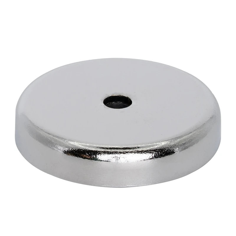 Ferrite Y30BH Pot Magnet for Arts, Crafts, Model Making, DIY, Hobbies, Office, and Home - 40mm dia x 8mm thick x 5mm c/sink - 15kg Pull - Pack of 50