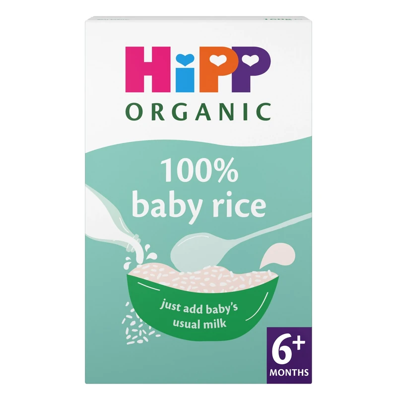 HiPP Organic 100% Baby Rice 6+ Months 160g (Pack of 4)