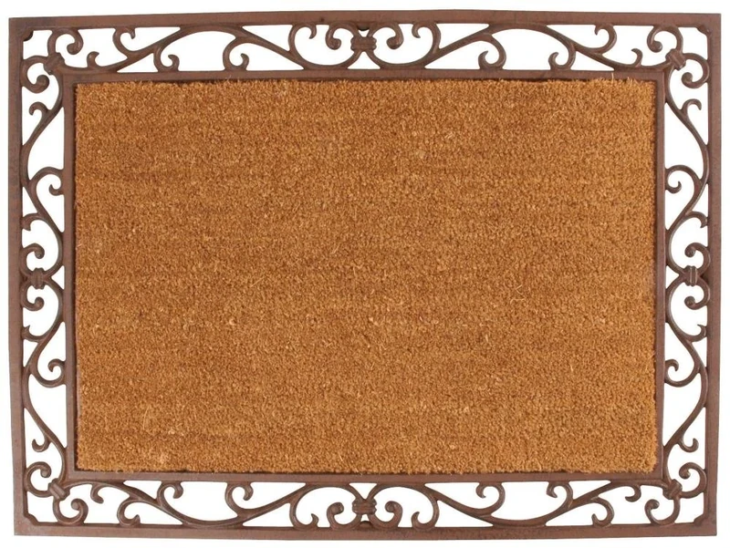 Esschert Design LH48 Fallen Fruits Cast Iron Door Mat with Coir, Brown, 75 x 55 cm