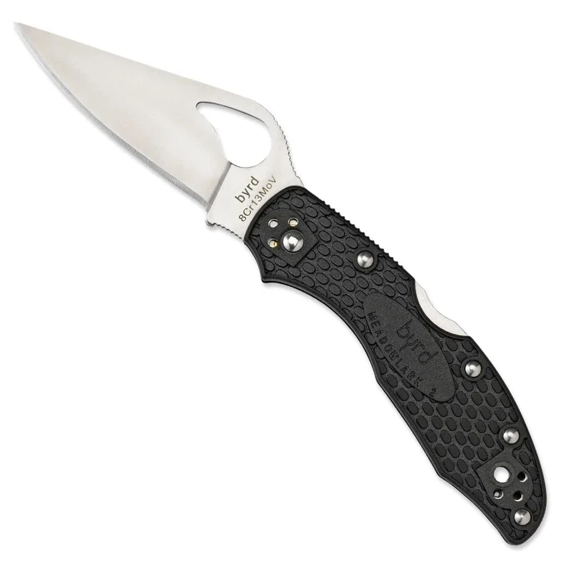 Spyderco 401512-SSI Byrd Meadowlark2 Black FRN Plainedge BY04PBK2 - multi, N/A