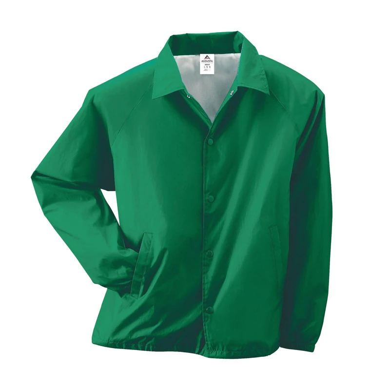 Augusta Sportswear Men's Nylon Coach's Jacket/Lined, Kelly, L
