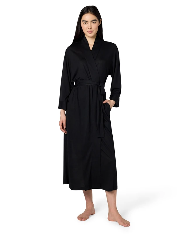 N Natori Women's Congo Robe Bathrobe, Black, Medium